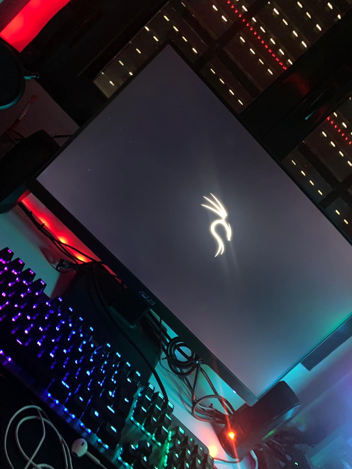 Setup con Kali Linux arrancando